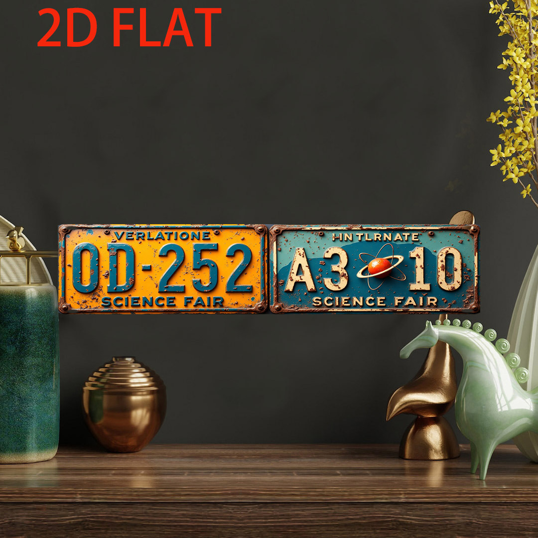 Vintage And Collectible Fair - 1 buah Plakat Pameran Sains Vintage