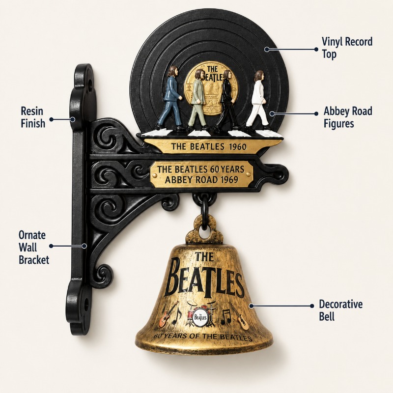 Vintage Collectible Bells - Lonceng Gantung Dinding The Beatles Abbey
