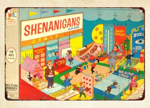 Vintage Collectible Board Games - Papan Permainan Shenanigans 1964, papan tanda
