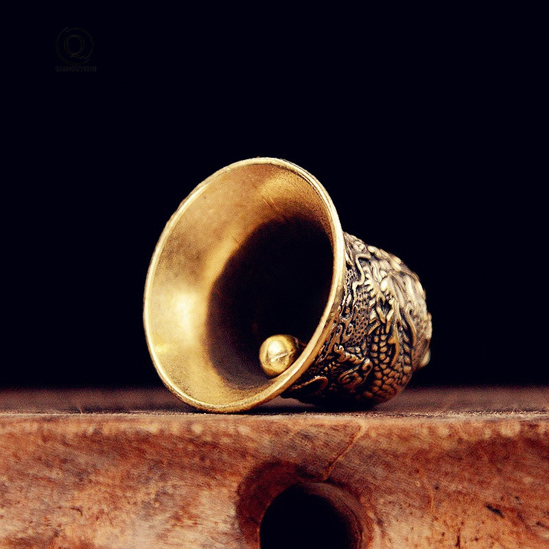 Bel kuningan antik ukiran naga - Vintage Collectible Bells ulasan dan harga