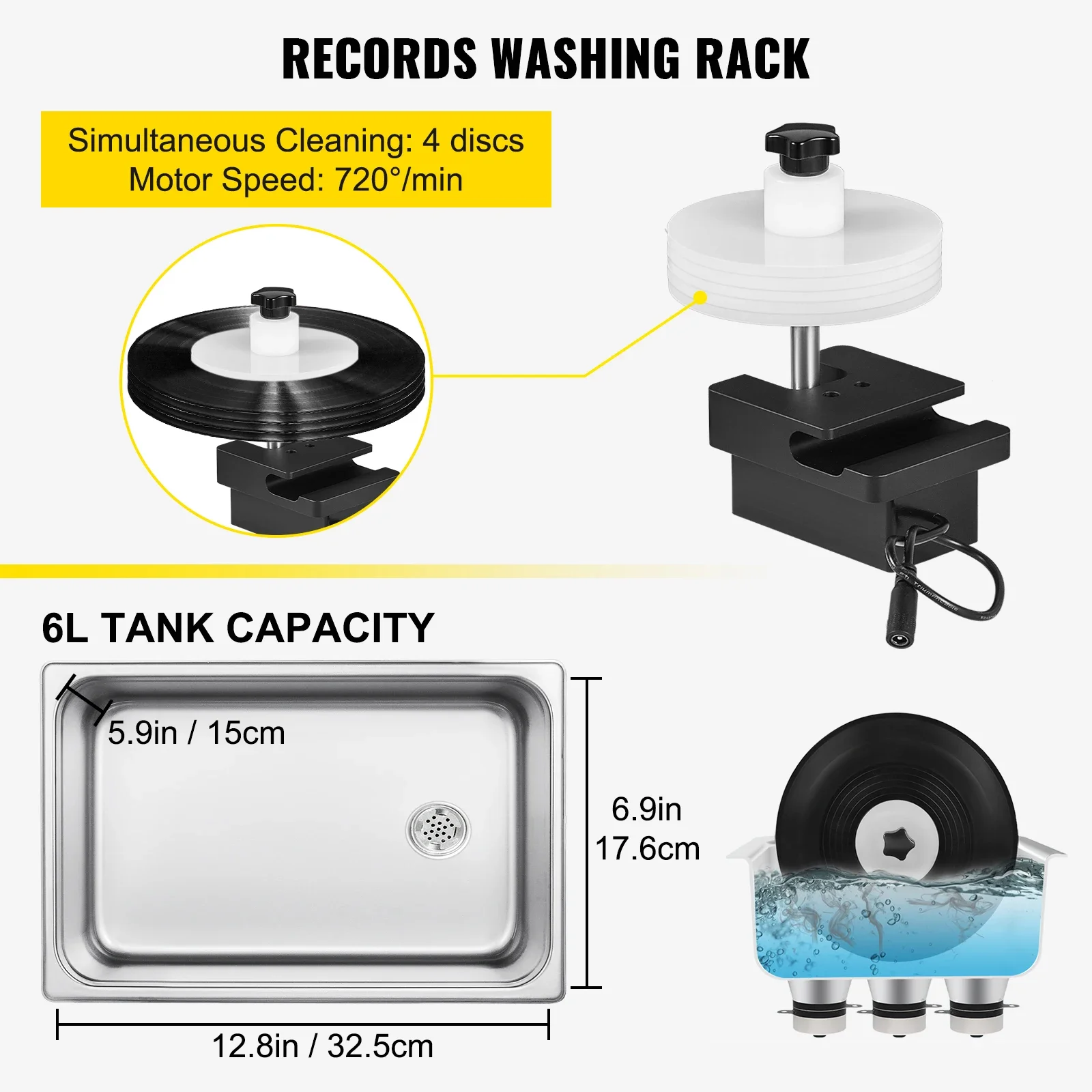 SIHAO 6L Pembersih Piringan Hi - Vinyl Record Cleaner ulasan dan harga