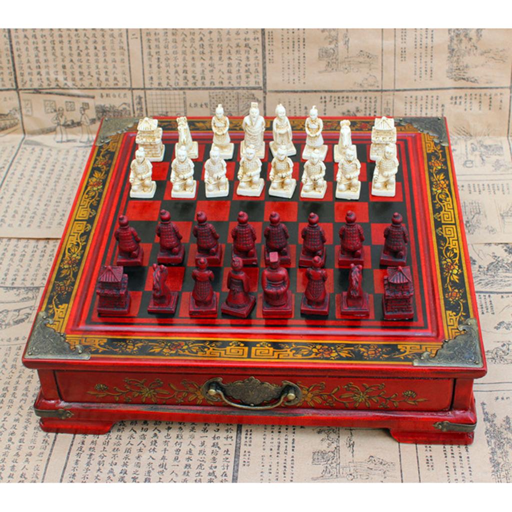 Set Catur Cina Resin Antik Per - Vintage Collectible Board Games ulasan dan harga